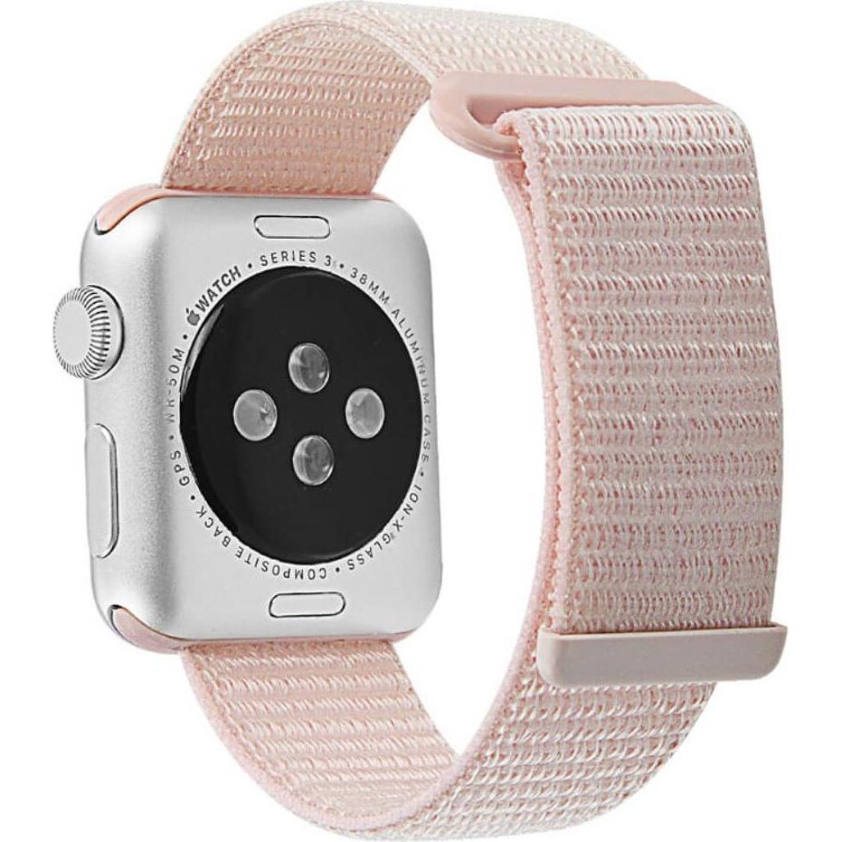 Cover-Discount Apple Watch 44/45/46/49mm - Nylon Stoff Band flexibel mit Klett (Nylon), Uhrenarmband, Grau