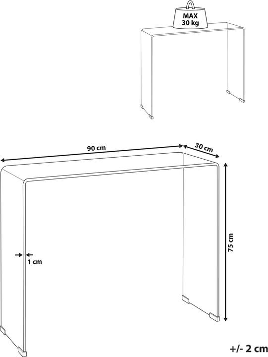 Image du produit Beliani Kendall (90 x 30 x 75 cm)