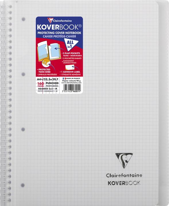 Actual product image Clairefontaine Koverbook (A4+, Checked, Hardcover)