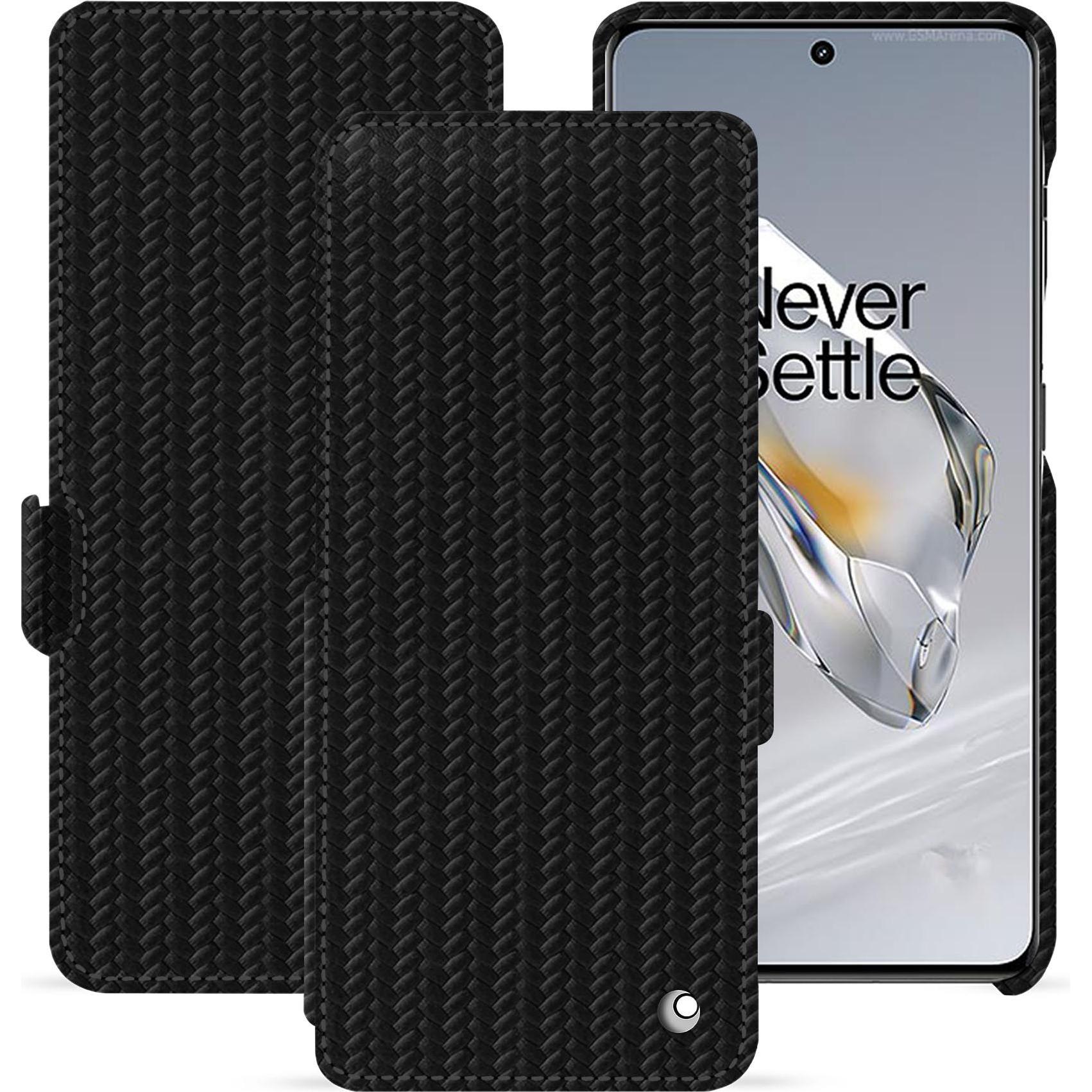 Noreve Lederschutzhülle horizontal (OnePlus 11), Smartphone Hülle, Schwarz