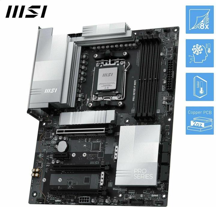 Produktbild MSI PRO X870E-P WIFI (AM5, AMD X870E, ATX)