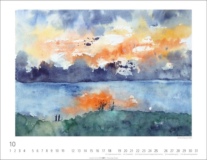 Image du produit Zwischen Himmel und Erde Kalender 2026 - Aquarelle von Hans-Jürgen Gaudeck