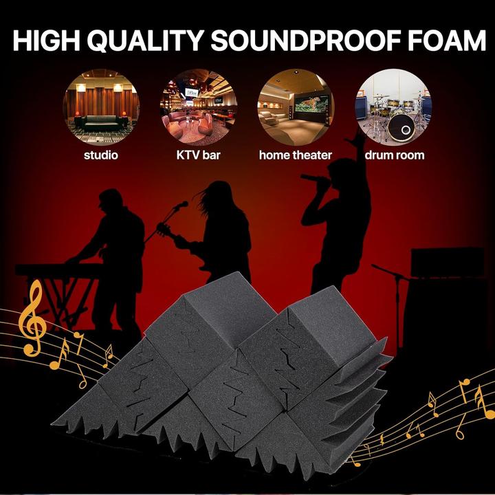 Immagine prodotto Soundsbay Eck-Akustikschaumplatten Bass-Traps für Studio (12 pz.)