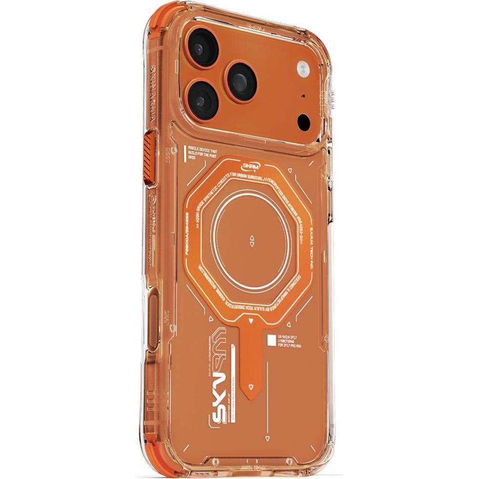 Skinarma Magma Case for iPhone 17 Pro Max Magnetic Charging Orange (Apple iPhone 17 Pro Max), Cover smartphone, Arancia