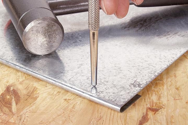 Actual product image wolfcraft 1 centre punch, chrome-plated, ø8x125mm