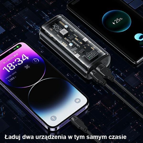 Actual product image Usams Powerbank incl. display indicator (9000 mAh, 22.50 W, 32.40 Wh)