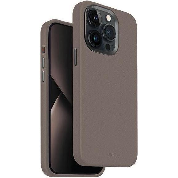 Uniq etui Lyden iPhone 15 Pro 6.1" Magclick Charging szary/flint grey (Apple iPhone 15 Pro), Smartphone Hülle, Grau