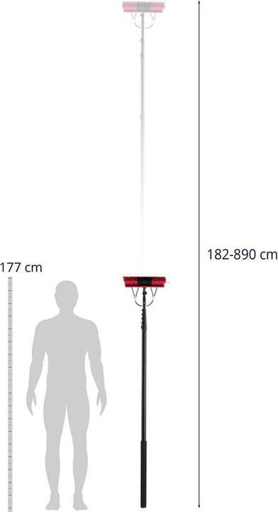 Actual product image Ulsonix Telescopic Brush - with water connection - for solar panels and windows - 1820 - 8900 mm (1 pcs.)