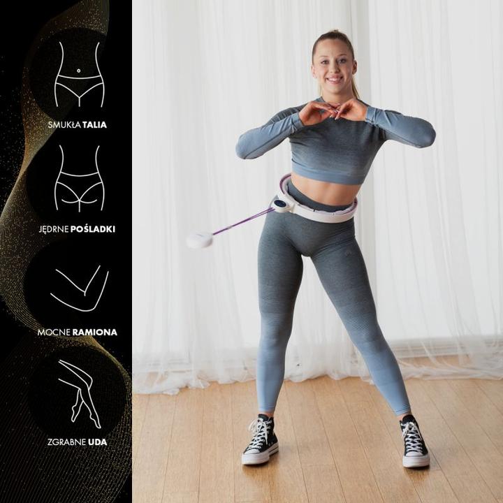 Actual product image HMS Hhm17 Hula Hoop White/Purple With Magnets And Weight + Counter