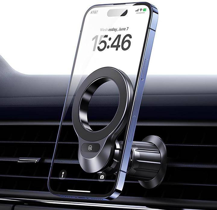 Image du produit EKO Support magnétique pour smartphone sur grille pivotant à 360°.