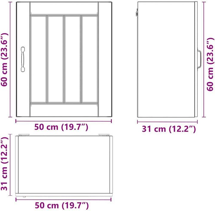 Immagine prodotto vidaXL Madlene (50 x 31 x 60 cm)