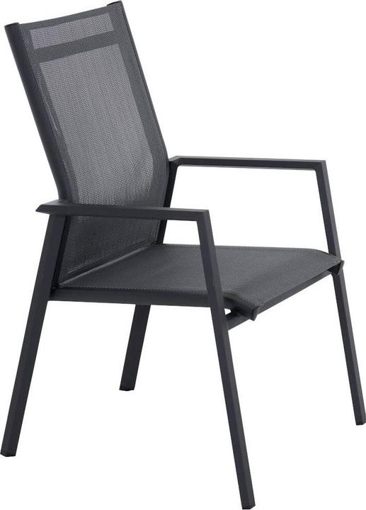 Produktbild Siena Garden Tauro Stapelsessel, matt anthrazit Alu, Textilbezug royal-grey