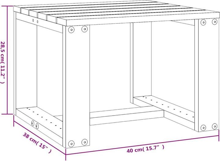 Image du produit vidaXL Garten-Beistelltisch