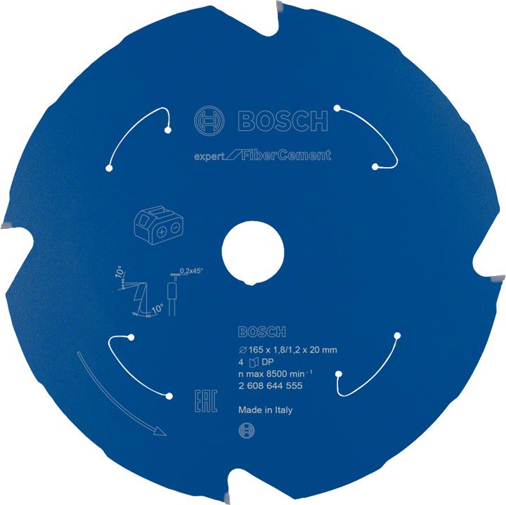 Produktbild Bosch Professional Zubehör Akku-Kreissägeblatt Expert for Fibre Cement, 165 x 1,8/1,2 x 20, 4 Zähne