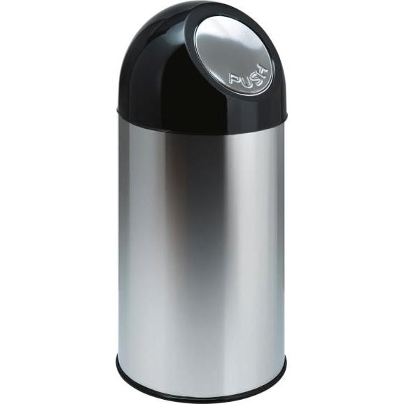 kaiserkraft Cestino dei rifiuti PUSH, Pattumiera, Argento