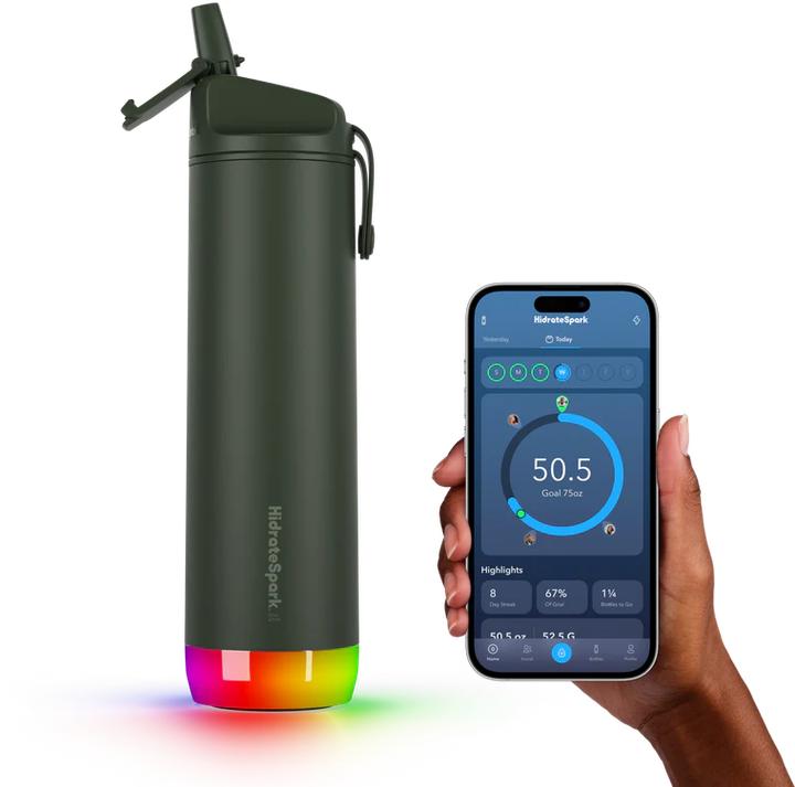HidrateSpark Hidrate Spark Steel 21 oz. Straw Forest Green - LIMITED EDITION (0.62 l)
