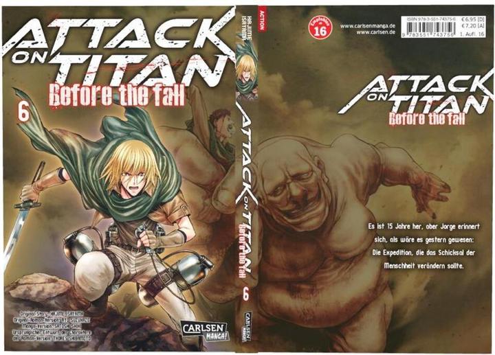 Produktbild Attack on Titan - Before the Fall, Band 6 (Deutsch, Hajime Isayama, 2016)