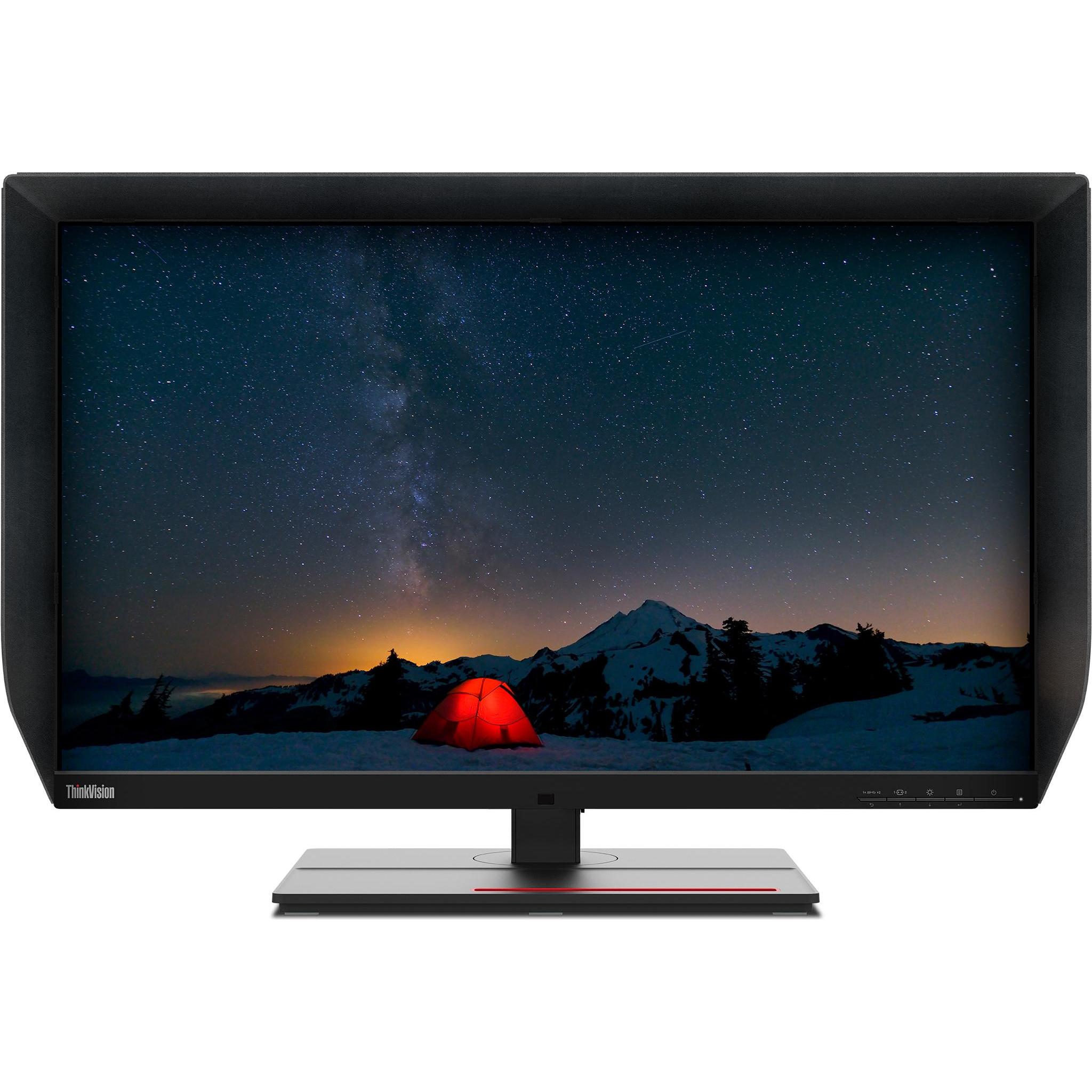 Lenovo ThinkVision P27u-20 (3840 x 2160 Pixel, 27"), Monitor, Schwarz