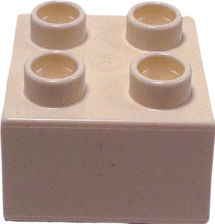 Actual product image LEGO DUPLO® 2x2 bricks White building blocks Basic bricks - 3437 NEW! Quantity 10x (3437)