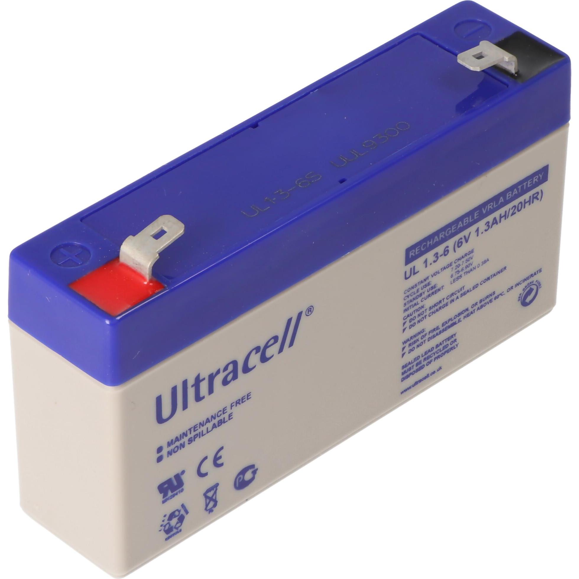 Ultracell, Versorgungsbatterie, Akku UL1.3-6 (6 V, 1.30 Ah)