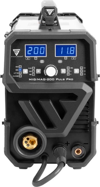 Produktbild Stahlwerk Schweissgerät MIG MAG 200 Puls Pro IGBT Schutzgas Kombigerät 200 Ampere