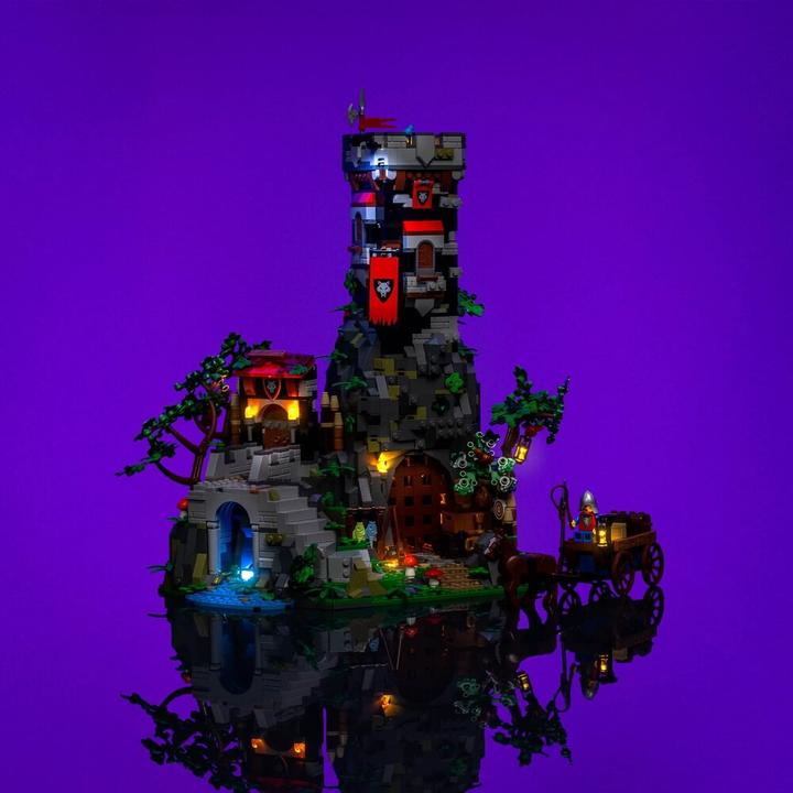 Produktbild Light my bricks LMB 2.0 LED Licht Set für LEGO® BrickLink 910057 Ganovenversteck im Wald