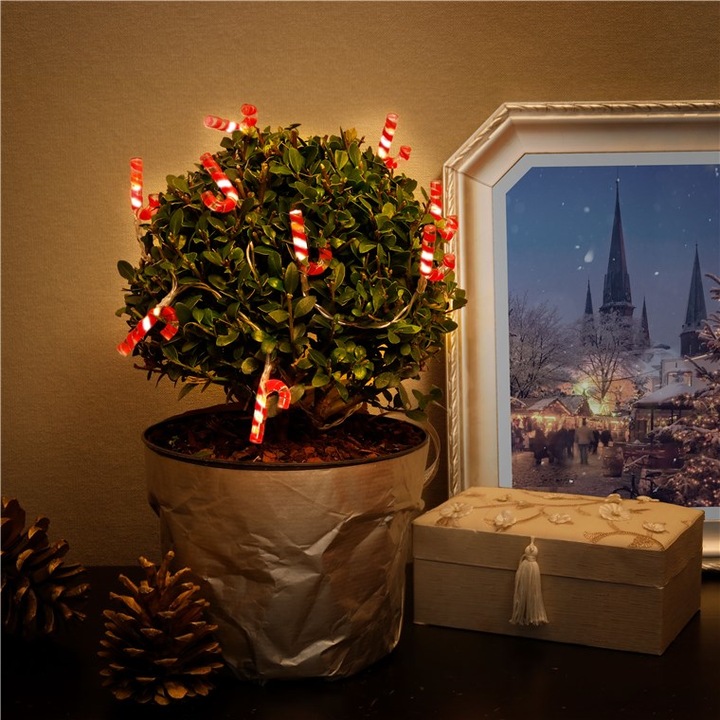 Actual product image Goobay 10 LED light chain "Candy canes (1.20 m)