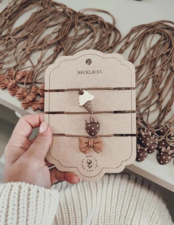 Image du produit Mrs. Ertha Halsketten Set Eiscreme (Set d'élastiques pour cheveux)