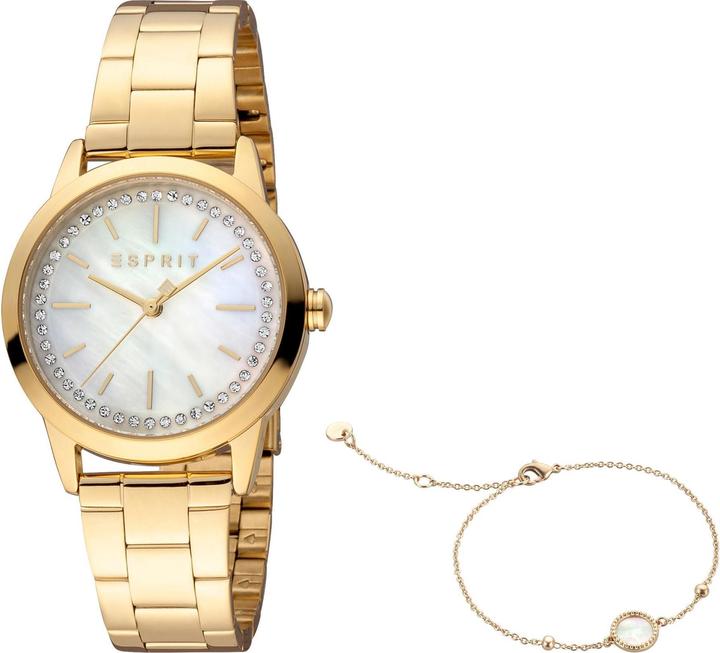 Actual product image Esprit Wristwatch Vaya Set, Gold (Analogue wristwatch, 32 mm)