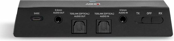 Actual product image Lindy and TosLink Optical Bluetooth Transceiver