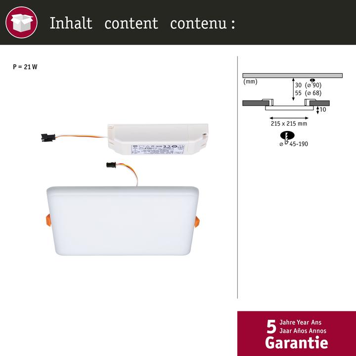 Produktbild Paulmann Einbaupanel Veluna VariFit (1300 lm)