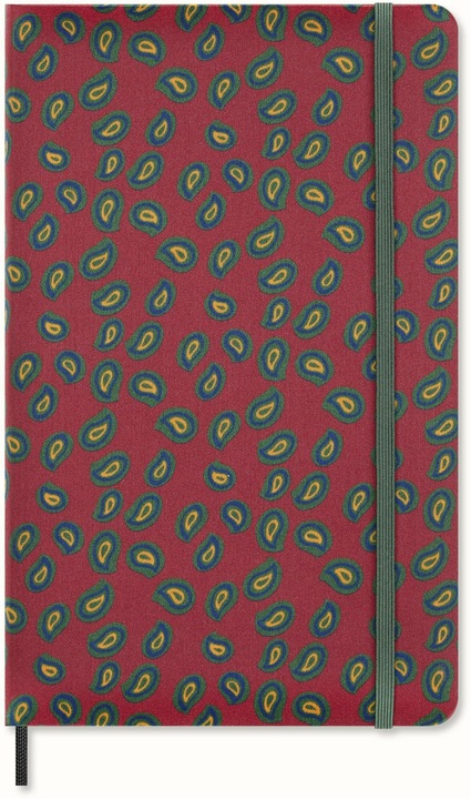 Actual product image Moleskine Silk notebook large/A5, lined, hard cover, Bordeaux (130 x 210 mm, Lined, Hardcover)