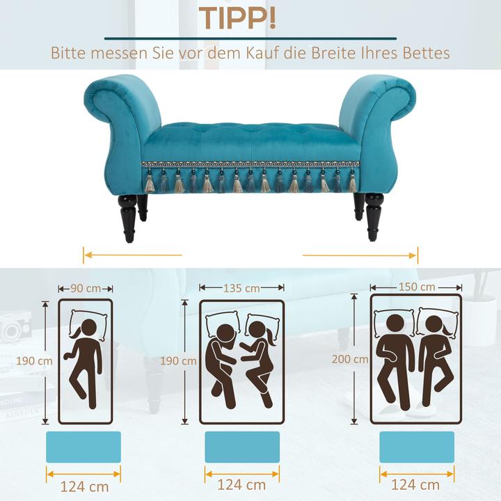 Actual product image Homcom Upholstered bench (117 cm)