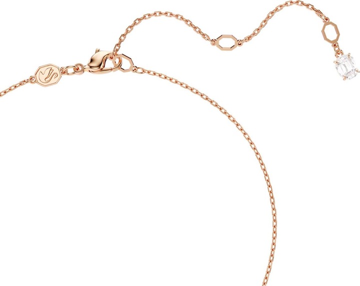 Produktbild Swarovski Hyperbola Halskette Verschiedene Schliffe Twist Weiss Roségold (38 cm)