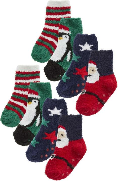 Produktbild Sock Snob 8er Pack Kinder Weihnachtssocken | Atmungsaktiv Warm Flauschige Socken Plüsch (8er Pack, 22 - 24)