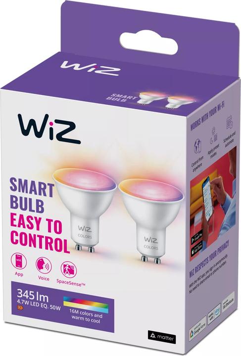 Image du produit WiZ Tunable White + Color (GU10, 4700 W, 345 lm, 2 x, F)