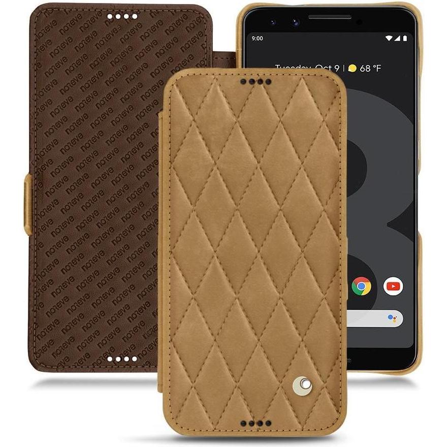 Noreve Lederschutzhülle horizontal (Google Pixel 3), Smartphone Hülle, Braun