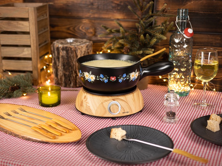 Immagine prodotto Nouvel Set elettrico per fonduta di formaggio "Prato dei fiori di bosco (Fondue di formaggio)
