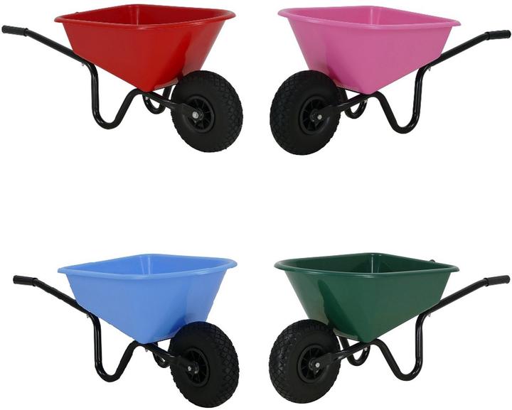 Produktbild FORT Kinderschubkarre 20l rot montiert, mit PU-Rad