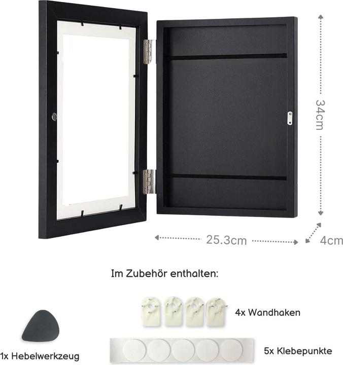 Actual product image Hermex Bilderrahmen Flip Fotorahmen A4 Kunstrahmen Bildhalter Wandrahmen (A4)