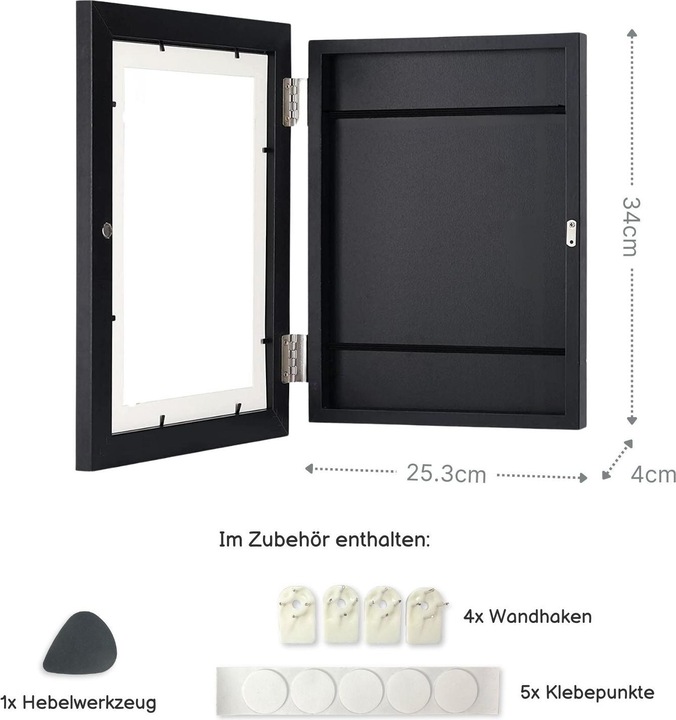 Produktbild Hermex Bilderrahmen Flip Fotorahmen A4 Kunstrahmen Bildhalter Wandrahmen (A4)