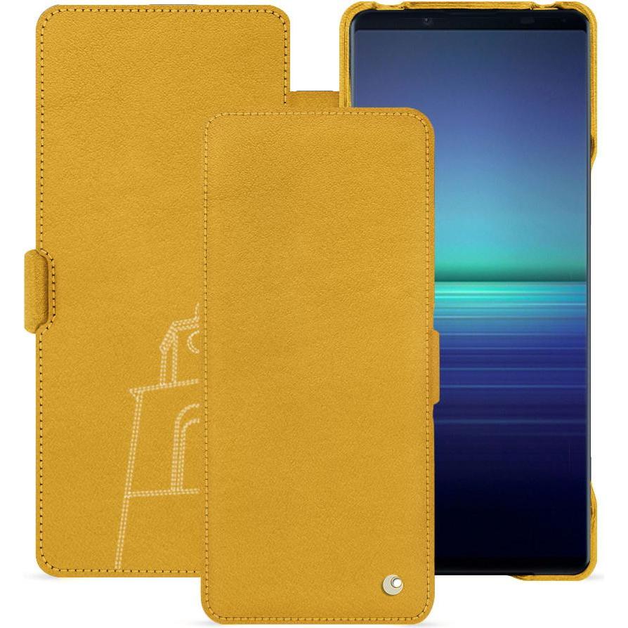 Noreve Lederschutzhülle horizontal (Sony Xperia 1 V), Smartphone Hülle, Orange