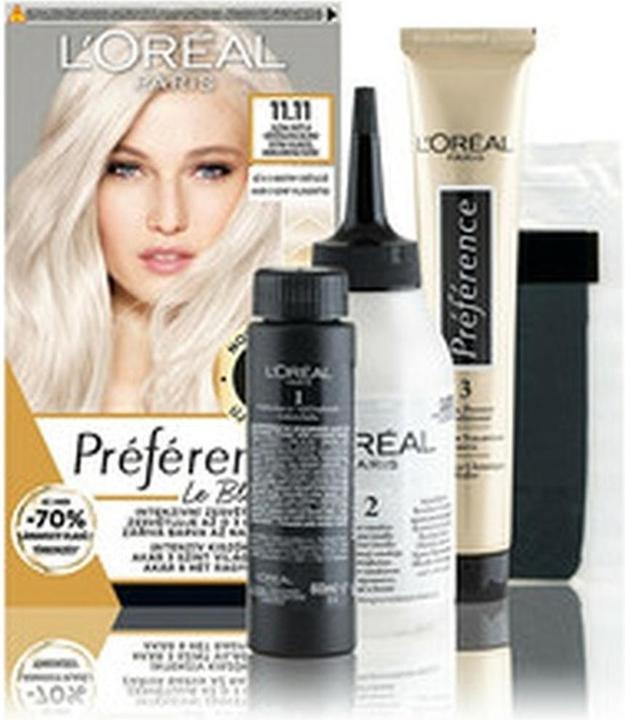 L'Oréal Paris LÂ'OrÃ©al Paris - Intensive lightener PrÃ©fÃ©rence Leonding - Shade: 11.11 Ultra svÄ›tlÃ¡ studenÃ¡ (11.11 Ultra svätlá studená)