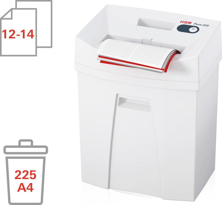 Produktbild HSM Aktenvernichter Pure 2320111 weiss 220/3,9mm (Streifenschnitt)