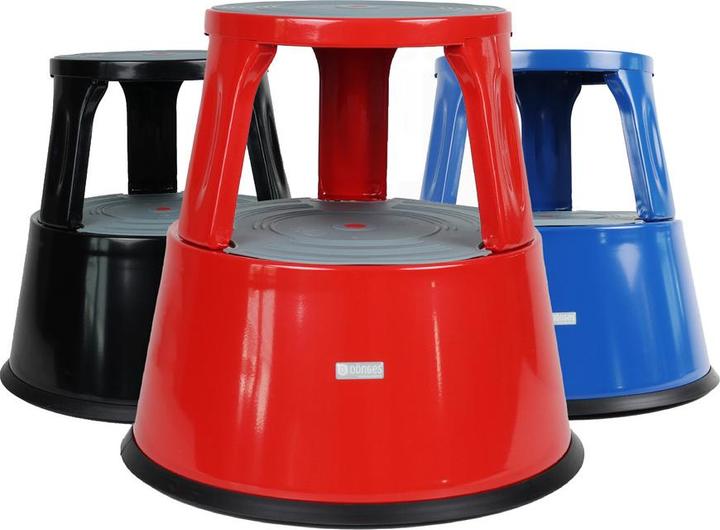 Actual product image Dönges Roller stool, metal, red