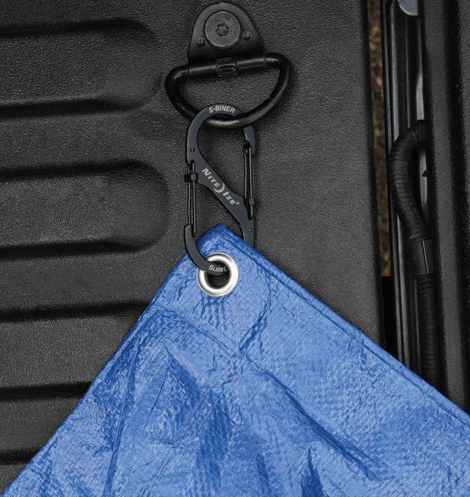 Produktbild Nite Ize Karabiner S-Biner SlideLock #4 Edelstahl Schwarz (LSB4-01-R3)