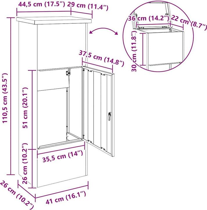 Actual product image vidaXL Paketbox