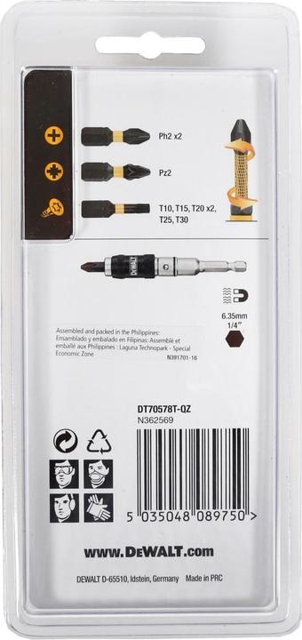 Produktbild DeWalt BitSet (Kreuz Phillips PH, Kreuz Pozidriv PZ)