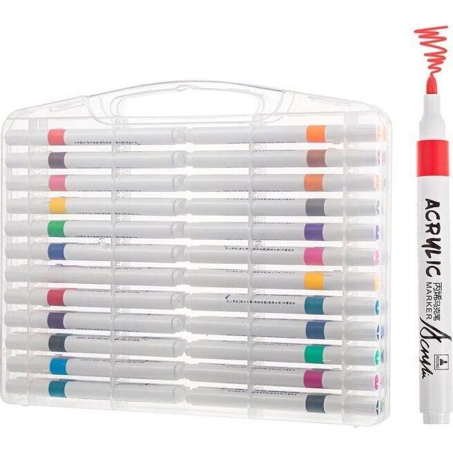 iLike, Evidenziatori, Toys Marker Set 48 Colors Dual-Tip Professional Drawing Markers Multicolor