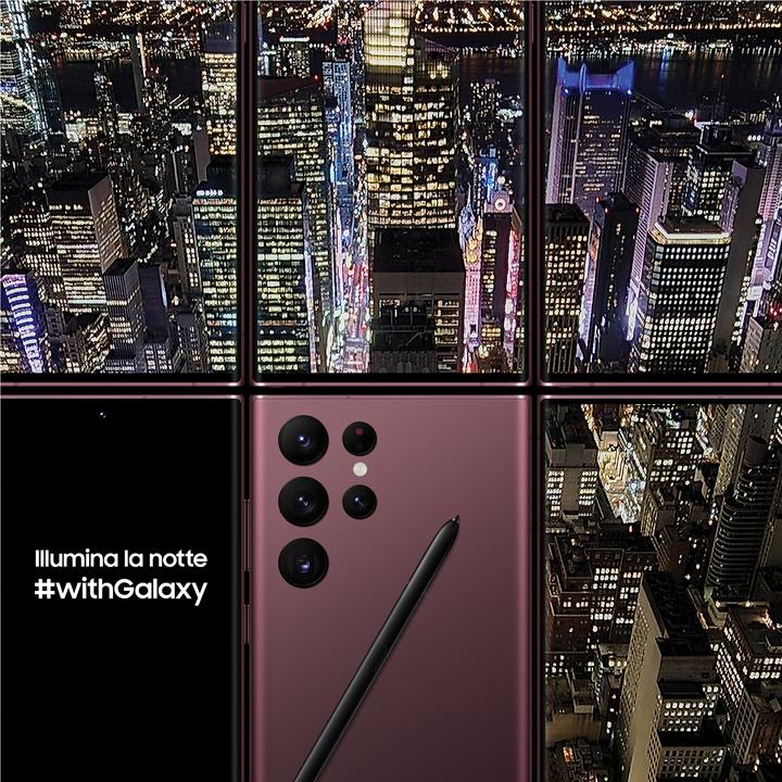 Produktbild Samsung Galaxy S22 Ultra (256 GB, Burgundy, 6.80", Dual SIM, 5G)